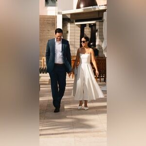 JENNY YOO Carrie dress in ivory